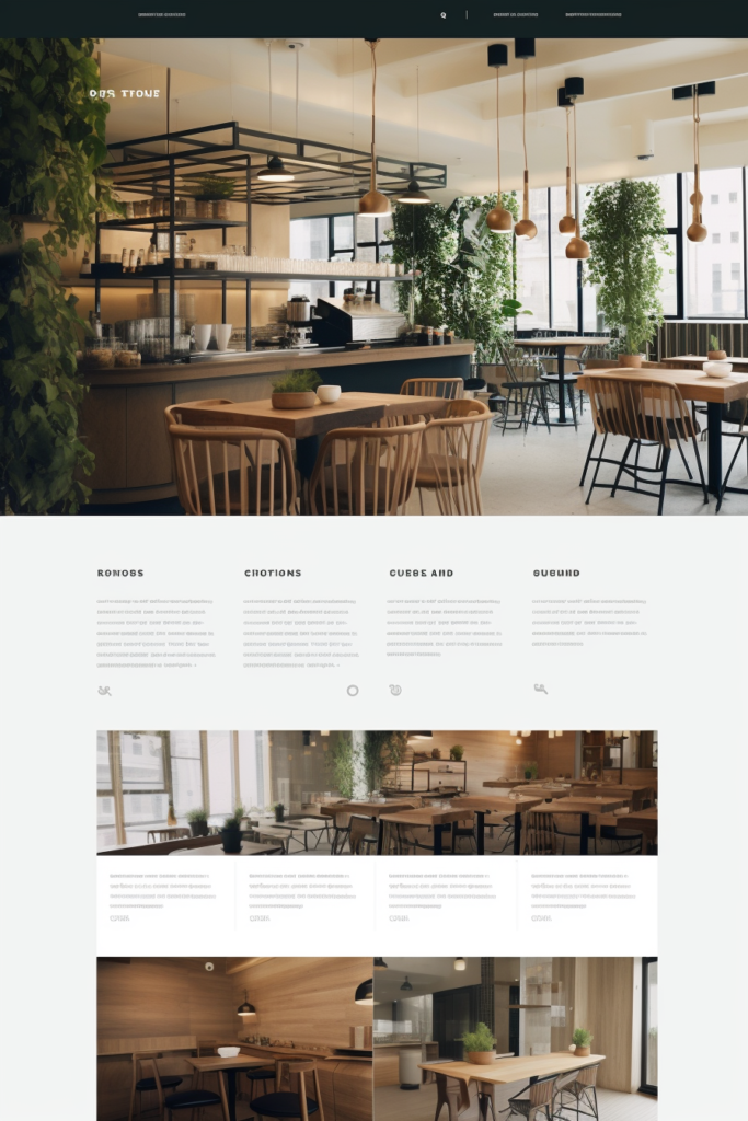 モダンで今風なカフェ向けのWebデザイン01