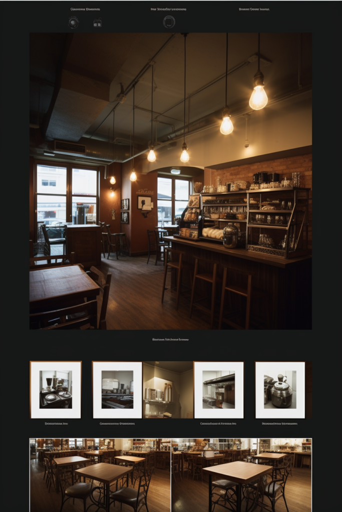 写真が中心のフォトグラフィックなカフェ向けWebデザイン02