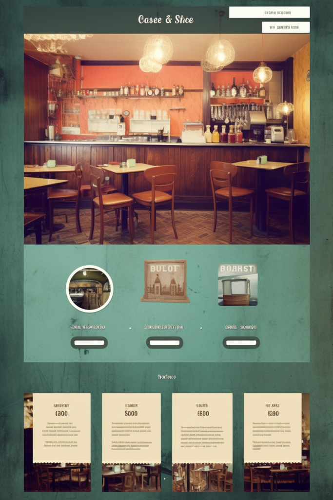 カフェに特化したレトロ風の参考Webデザイン03
