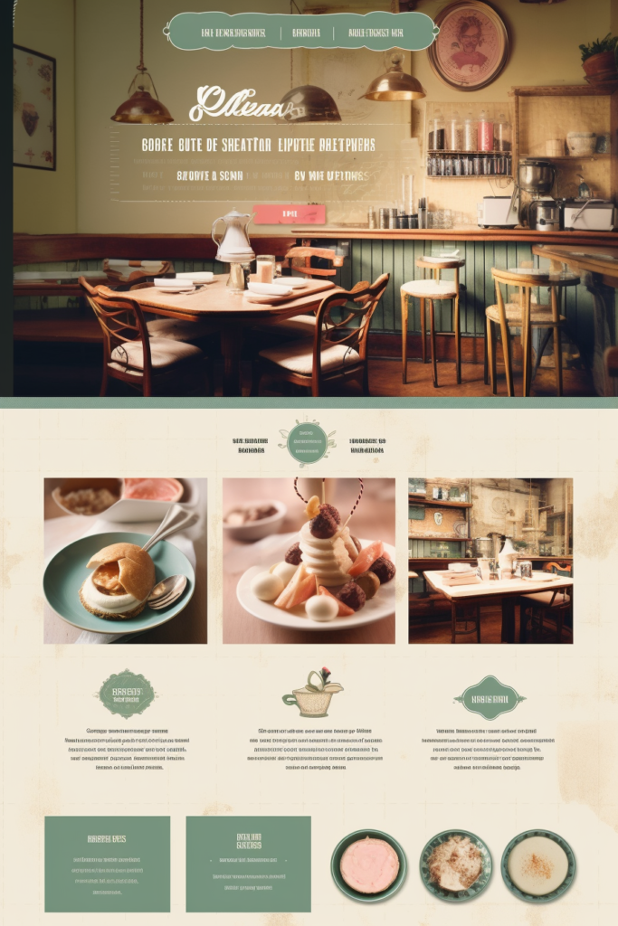 カフェに特化したレトロ風の参考Webデザイン04