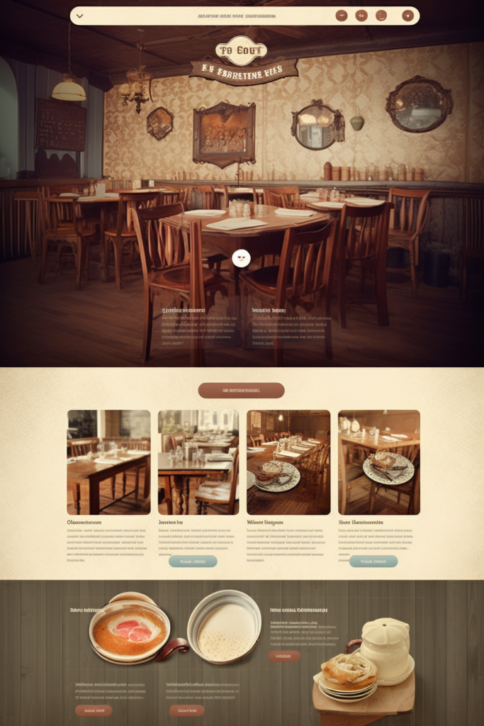 カフェに特化したレトロ風の参考Webデザイン07