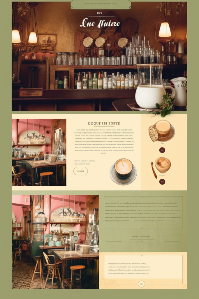 カフェに特化したレトロ風の参考Webデザイン12